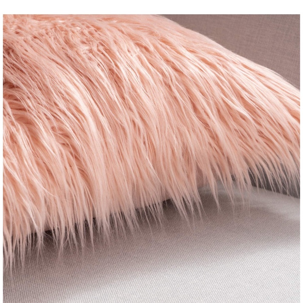 Set 2 Decorative Faux Fur Throw Pillow Case - Picture 15 of 16